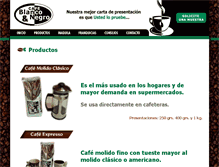 Tablet Screenshot of cafeblancoynegro.com